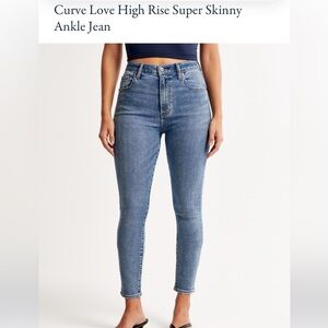 A&F Curve Love High Rise Super Skinny Ankle Jean